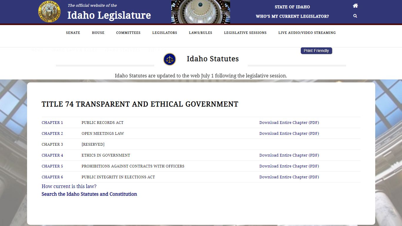 Title 74 – Idaho State Legislature